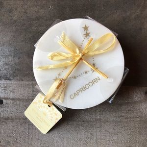 NEW Cynthia Rowley Marble Zodiac Coaster Capricorn